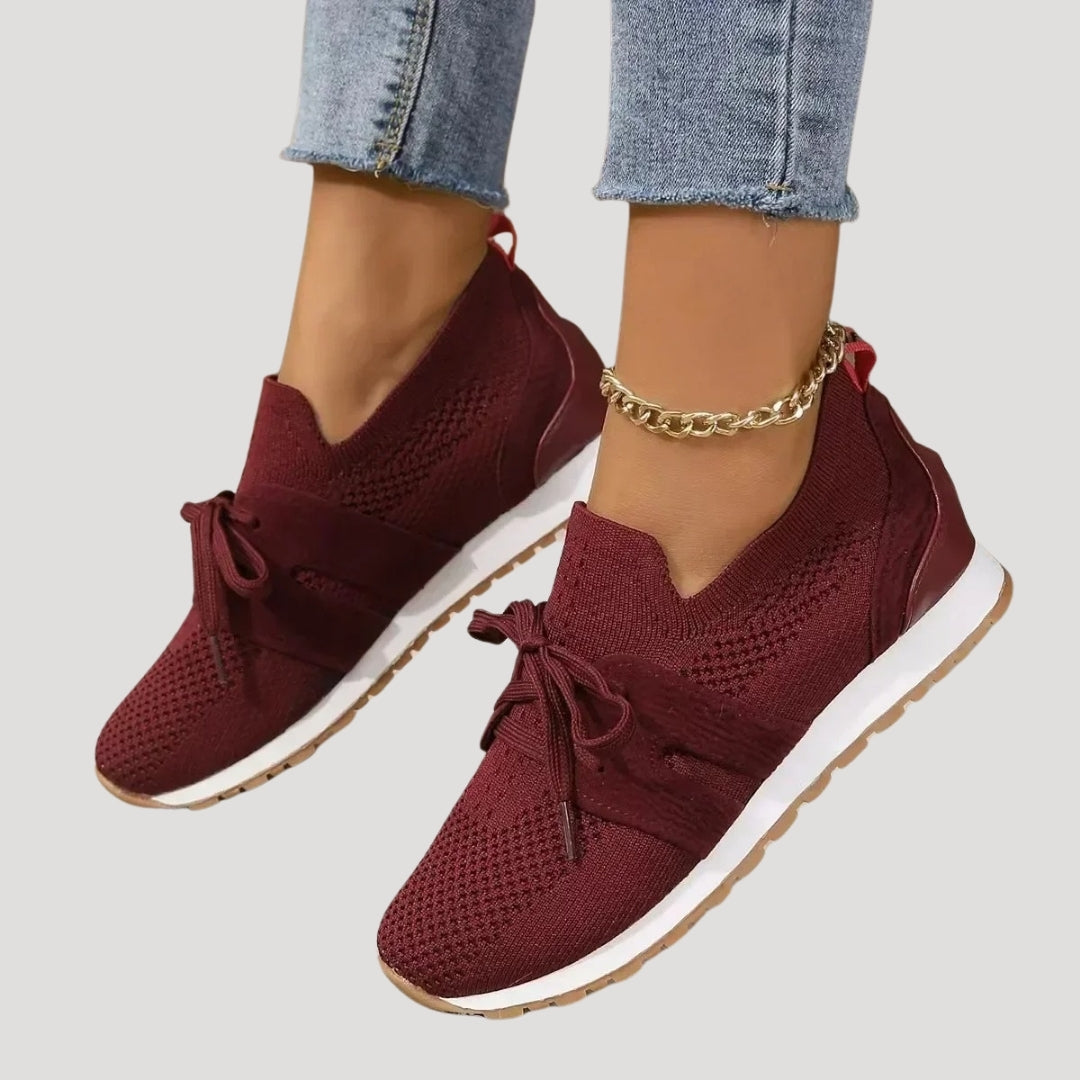 Slip-on-Sneaker-Strick-Mesh & Bogendetail-Casual Chic 2