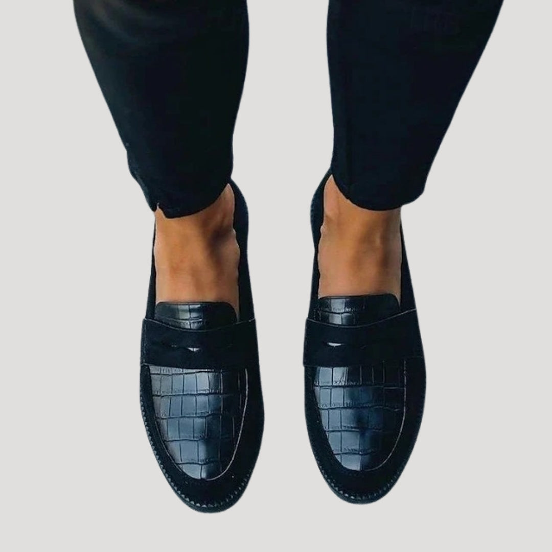Slipper-Croc-Embossed Detail-Smart Casual Style 0